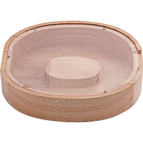 Wooden Letter O Shaped Piggy Bank Coins Saving Box Mony Office Decoration