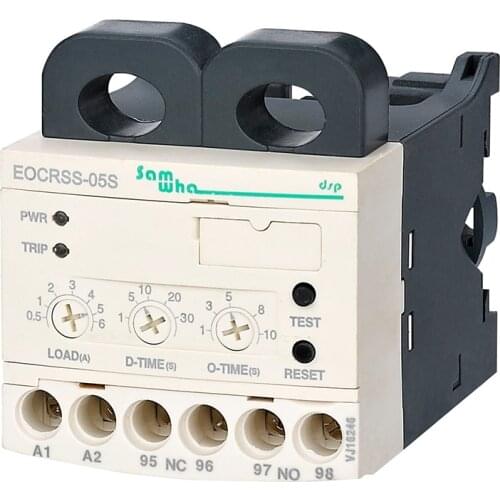 Samwha-Dsp EOCRSS Electronic Overload Relay Motor Protector Thermal Overload Relay (Premium Type)(Un:24-260VAC/DC)