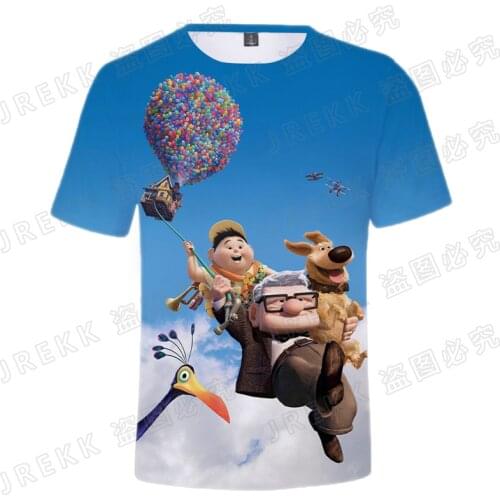 Disney Movie Up 3D Print Oversize Men Clothing Summer Cartoon Anime Boy Girl Kids Tee Shirt Short Sleeve Women T-shirts