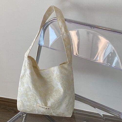 Harajuku Floral Print Shoulder Bag Womens Solid Magnetic Buckle Luxury Handbag for Woman Designer Soft-Faced Crossbody Bag 2021