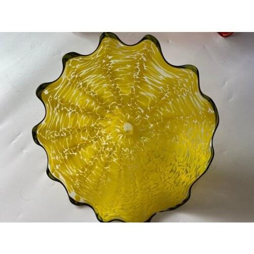 Art Glass Decorative Plates Wall Hanging Murano Glass Wall Lamp for Interior Decoration