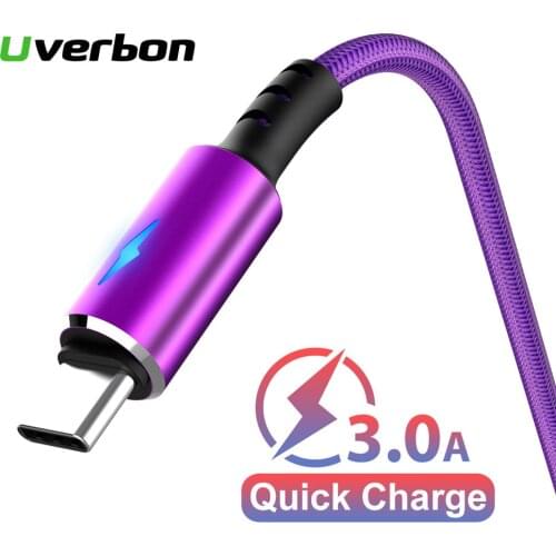 Micro USB Fast Charging Cable 3A Nylon USB Type C Cable For Samsung S8 Xiaomi USB Charger Data Cable Mobile Phone Cable