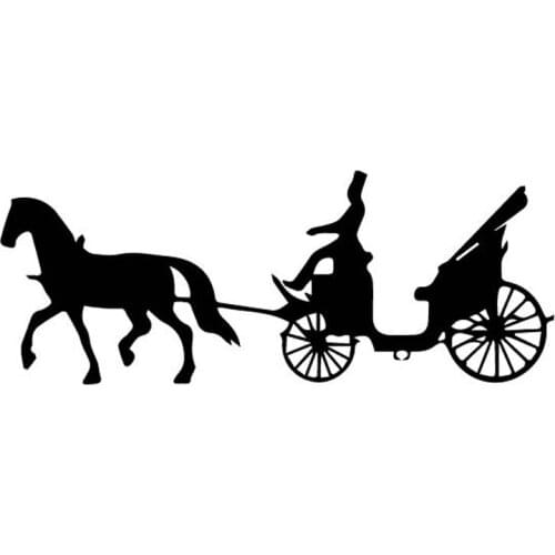 Creative Carriage Stickers High Quality Car Decoration Decals Personalized Pvc Waterproof Decals Black/white, 18cm*7cm