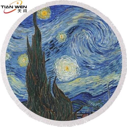 Mandala Earth Microfiber Round Beach Towel Indian Flower Tassels Thick Serviette Quick Compressed Towel Tapestry Yoga Mat