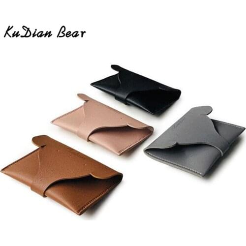 KUDIAN BEAR Men Coin Purse Male Wallets Fashion Leather Coin Casual Credit Card Holder Slim Wallet Clutch Bag BIH223 PM49