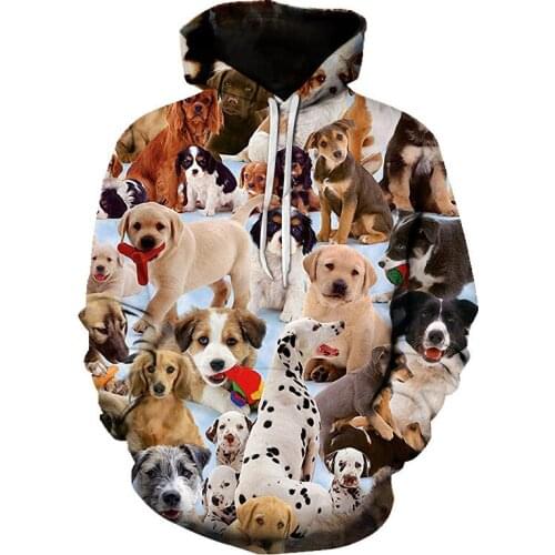 Fashion Hot 3D Printed Hoodies Cute Casual Sportswear Animal Dog Mens Womens Spring And Autumn Pullover Oversized Hoody Tops