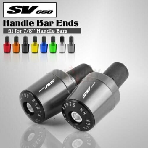 Motorcycle CNC 7/8'' 22MM Handlebar Handle Bar End Grips Cap Weight Plugs Silder For SUZUKI SV 650 SV650 SV650S