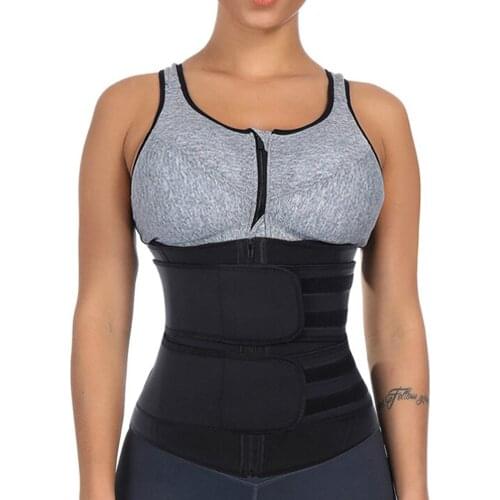 Neoprene Body Shaper Belly Slimming Belt Compression Zipper Plus Size Waist Trainer Cincher Corset Underbust Fajas