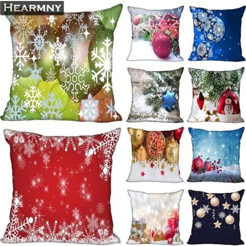 New Arrival Christmas Party Pillow Cover Bedroom Home Office Decorative Pillowcase Square Zipper Pillow Cases Satin Soft No Fade