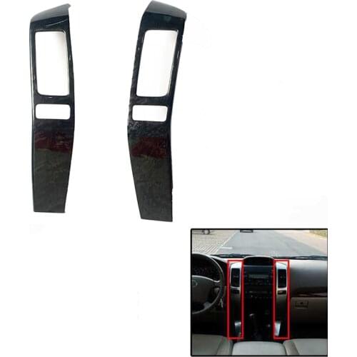 Black Wood Color Trim Panel Cover Car Styling Central Control Air Outlet Cover For Toyota Land Cruiser 120 Prado FJ120 2003-2009