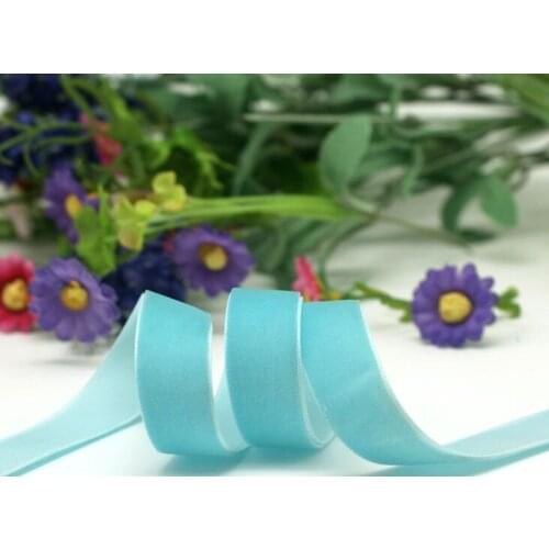 7/8"(22mm)Single Face Velvet Ribbon Blue Velvet Ribbon Craft Ribbon