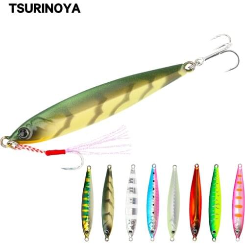 TSURINOYA Metal Jigging Set 5pcs STINGER 20g 30g 40g Inshore Salwater Jig Hard Lure Bass Seabass Luminous Winter Baits