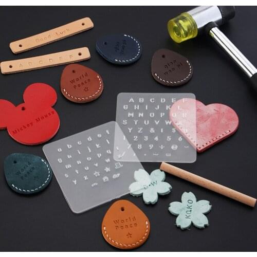 Suit Transparent Letter Punch Handmade Vegetable Tanned Leather Letter Numbers Upper And Lower Case Handmade Leather Printing