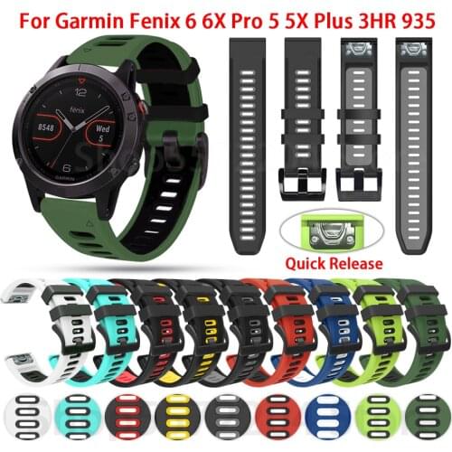 2021New Watchband for Garmin Fenix 5X 5 Plus 3 3HR 6 6X Pro Watch Quick Release Silicone Band Wrist Strap For Forerunner 935 945