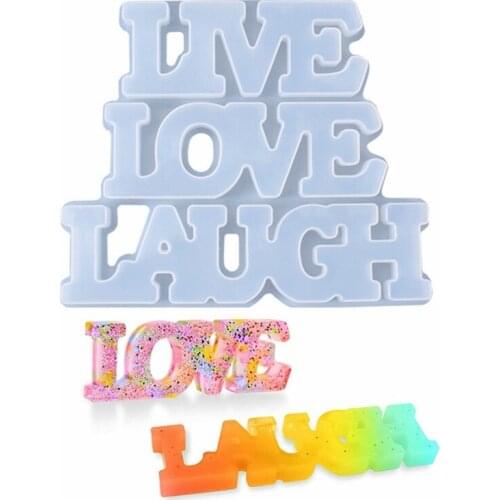 LIVE/LOVE/LAUGH Silicone Mold DIY Crystal Epoxy Mold Resin DIY Craft Stencils Used To Make Resin Crafts, Listings