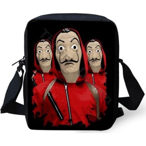 Money Heist Messenger Bag The Paper House Season Crossbody Bags For Girls LA CASA DE PAPEL Mini Shoulder Bag Multifunctional