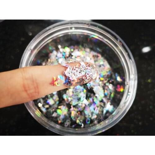 Ultrathin Letter Sequins 4mm PET Paillettes Laser Sequin for Nails Art DIY Crafts Manicure Wedding Christmas Decor Confetti 8g