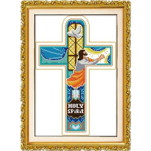 Everlasting Love Jesus Chinese Cross Stitch Kits Ecological Cotton Clear Stamped Printed 14 11CT DIY Wedding Decoration For Home