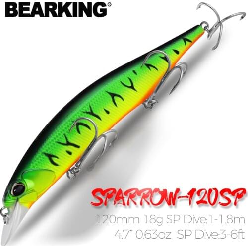 Bearking 120mm 18g SP jerkbaits hot model fishing lures hard bait different colors for choose minnow quality professional minnow