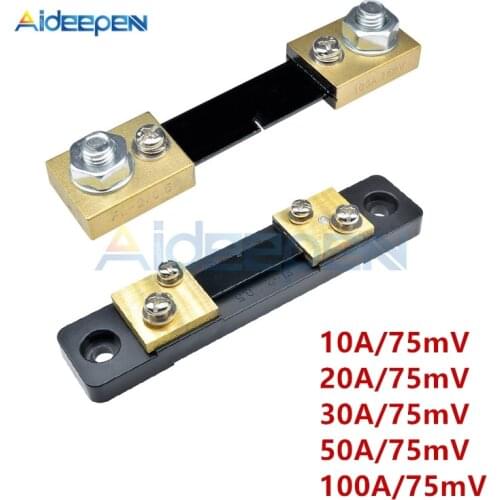 1Pcs FL-2 100A 50A 30A 20A 10A 75mV External Shunt Current Meter Measure Shunt