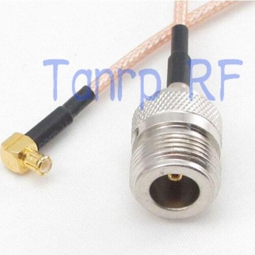 10pcs 6in N female jack to MCX male plug right angle RF adapter connector 15CM Pigtail coaxial jumper cable RG316 extension cord