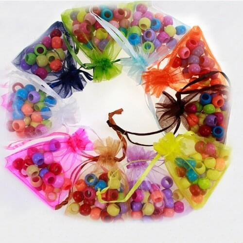 13*18cm 100pcs Multicolor Gift Bags For Jewelry/wedding/christmas/birthday Yarn Bag With Handles Packaging Organza Bags