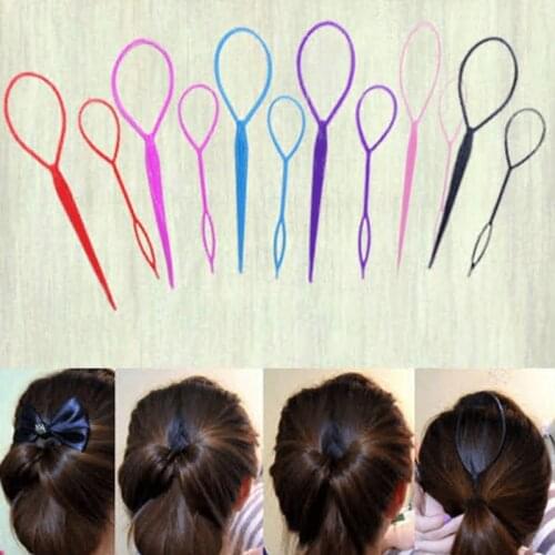 Hair Accessory Topsy Tail Hair Style Hair Tool Hair Twister Snare Loop Tail Braid Ponytail Hair Styling Tool 2pcs