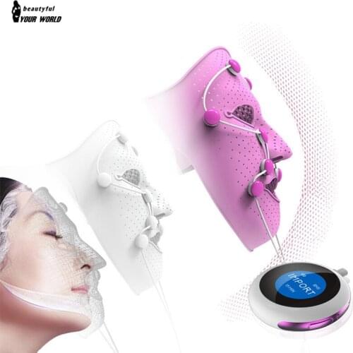 3D Face Mask Lift Massager Electric EMS Vibration Tightening Device Skin Rejuvenation Anti-Wrinkle Acne Removal Magnet Beauty