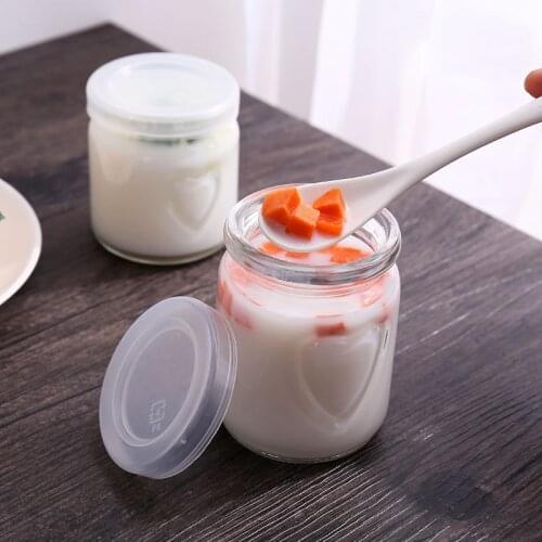 4pcs Glass Jars Bottle Transparent Vertical Yogurt Jars Jelly Mousse Bottle Jars for Candy Homemade Milk Pudding Bottle