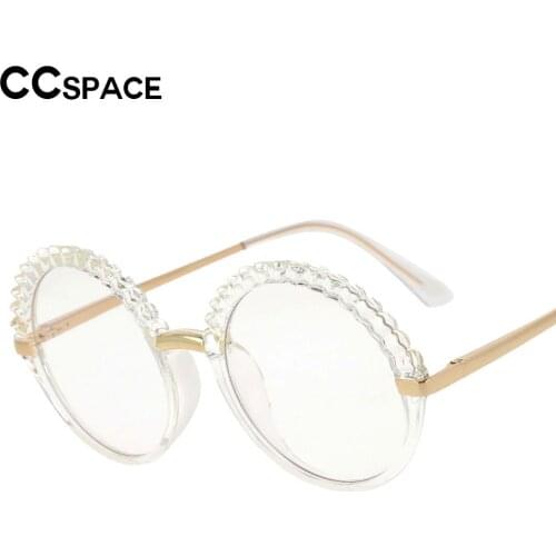 53373 Round Blue Light Blocking Ladies Eyewear UV400 Sunglasses Decorative Womens Working Computer Glasses