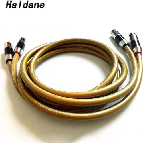 Haldane Pair HIFI OFC VDH Interconnect Cable Amplifier CD Player Audio Speaker 3pin XLR Balanced Cable with Carbon Fiber Plug