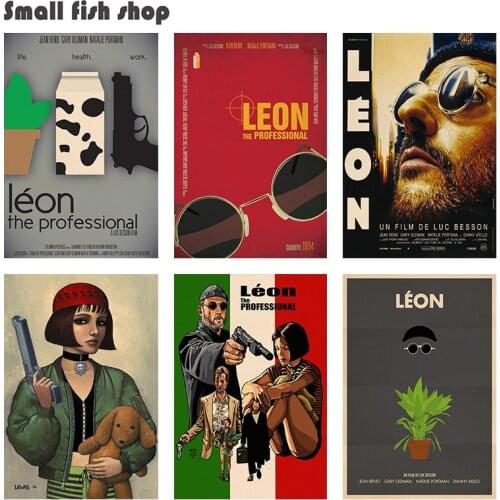 Leon Jean Reno Home Furnishing decoration Kraft Movie Poster Drawing core Wall stickers