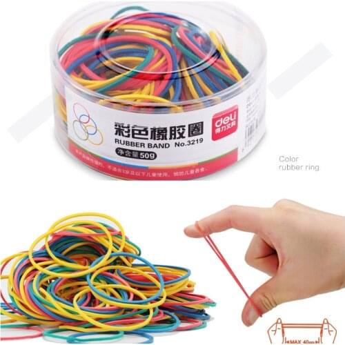 Colorful Strong Elastic Rubber Band Loop 50g School Stationery Office Pen holder Organiser