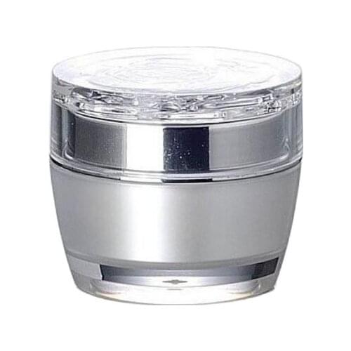 15g pearl white acrylic cream bottle with flower shape lid ,cosmetic container,,cream jar,Cosmetic Jar,Cosmetic Packaging