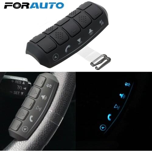 FORAUTO Steering Wheel Button Wireless Controller Car Remote Controls Multi-function for Car Radio DVD GPS Player Universal