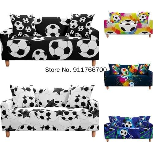 Football Soccer Elastic Sofa Cover for Living Room Stretch Slipcover Sectional Corner Couch CoverTramo Funda De Sofa Mariposa