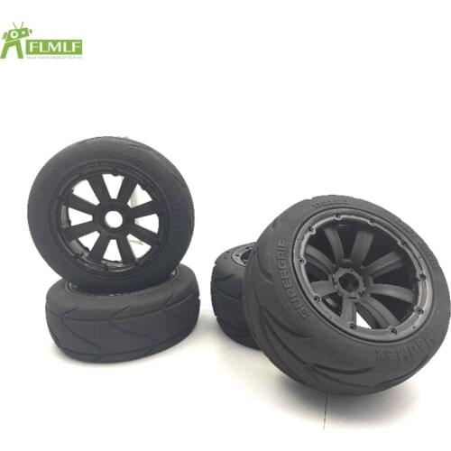 Front or Rear Super Grip Road Wheel Slick Tyre Racing Slick Tire Set for 1/5 MADMAX HPI ROFUN ROVAN KM BAJA 5B RC CAR Toys PARTS