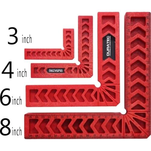 Square Angle Ruler Protractor 90 Degrees Positioning Right Angle Marking Gauge For Carpentry Woodworking Tools 3" 4" 6" 8"