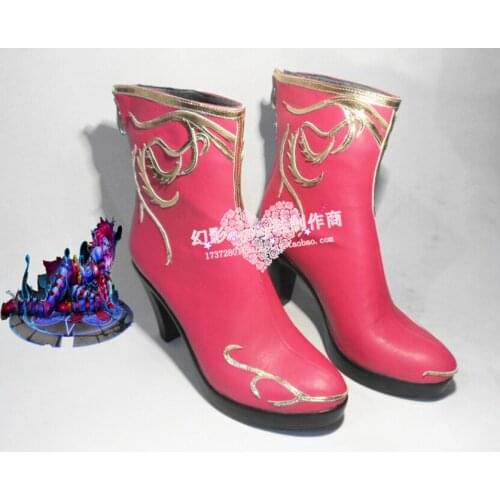 LOL Evelynn Pink Short Cosplay Shoes Boots H016