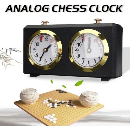 International Mechanical Analog Chess Clock Retro I-GO Game Timer Competition Count Up Down Accurate Gift Professional Portable