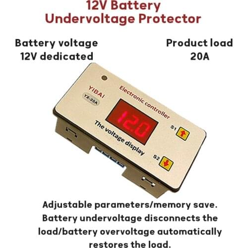 12V Dedicated Lithium Battery Undervoltage Protection Module Load Controller Board Overvoltage Automatic Recovery