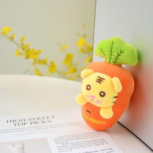 Soft Cute Cartoon Zodiac Tiger Plush Pendant Smooth Surface Bag Pendant Vivid for Decoration