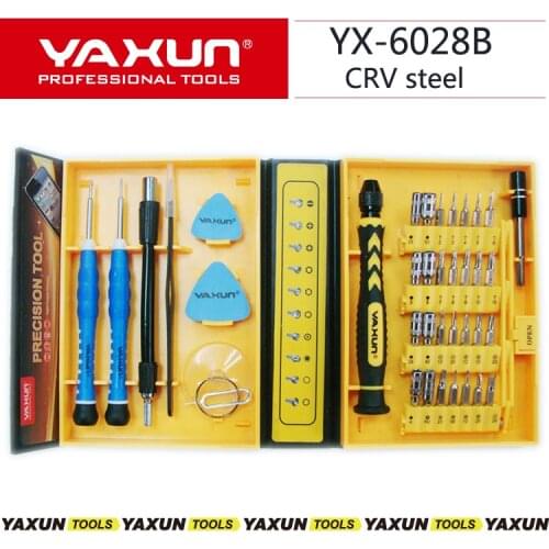 Yaxun multipurpose 38 in 1 Precision Screwdrivers Kit Opening Repair Phone Tools Set for iPhone 4/4s/5 6S/6S PLUS iPad Samsung