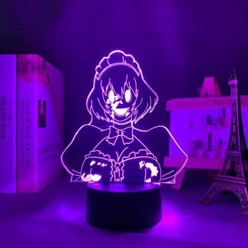 Table Lamp Anime High Rise Invasion The Maid Mask for Bedroom Decoration Led Night Light Birthday Gift Room Decor Manga 3d Light