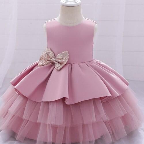 Dress for Girls 1 Year Sleeveless Tutu Elegant Dress for Girls Birthday Party Gown Sash Formal Christmas Prom from 2 to 7 Years