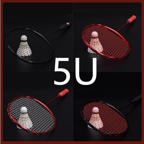 Professional 8U Badminton Racket Carbon Fiber Ultralight Badminton Racquet G4 Offensive Type 25-27 Lbs Training Sports With Ba