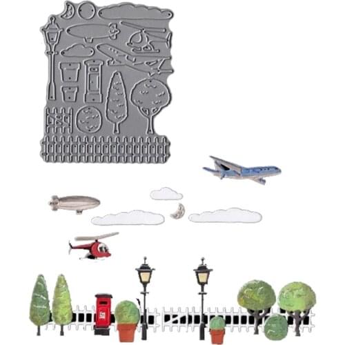 Airplane Couds Street View Metal Cutting Dies For DIY Scrapbooking Embossing Photo Paper Cards Making Crafts New 2019 Diecuts