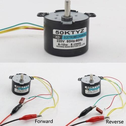50KTYZ Magnet Synchronous Motor AC220V 2.5-50R/Min Low Speed Reducer Motors Kit Y98E