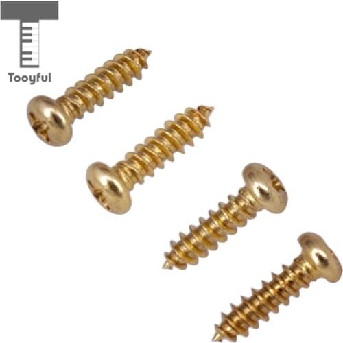 Tuner Tuning Peg Keys Mounting Screws for Electric/Acoustic Guitar Bass Parts 50pcs/Pack Golden