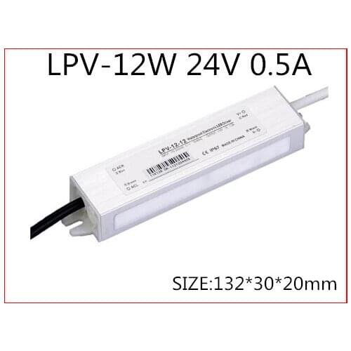 12W 24V 1A LED constant voltage waterproof switching power supply IP67 LPV-12-24